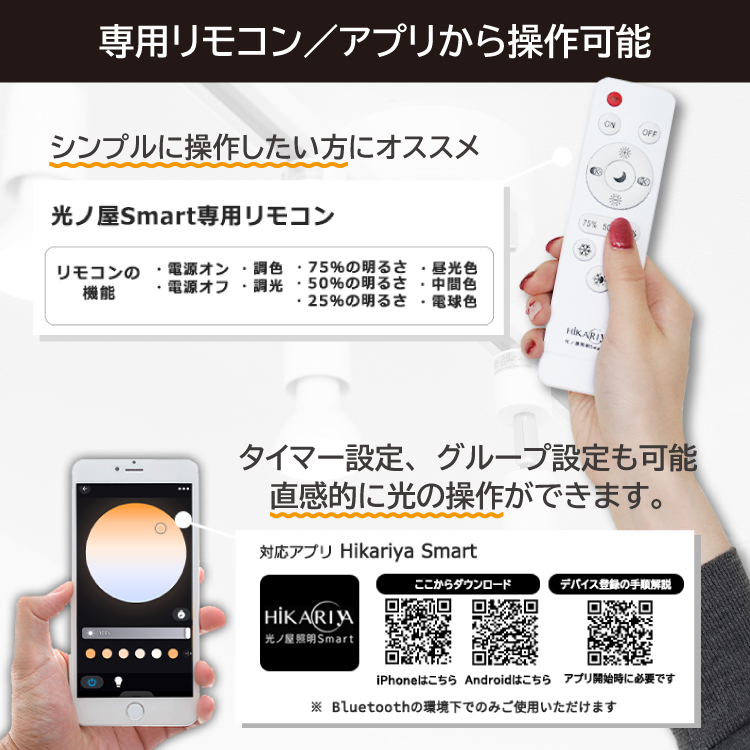 4個セット 電球・リモコン付き スポットライト 調光 調色 ダクトレール 4個セット 電球・リモコン付き スポットライト 調光 調色 ダクトレール
