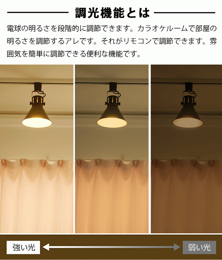 【調光 調色 LED電球ｘ器具セット】配線ダクトレール用 スポット 