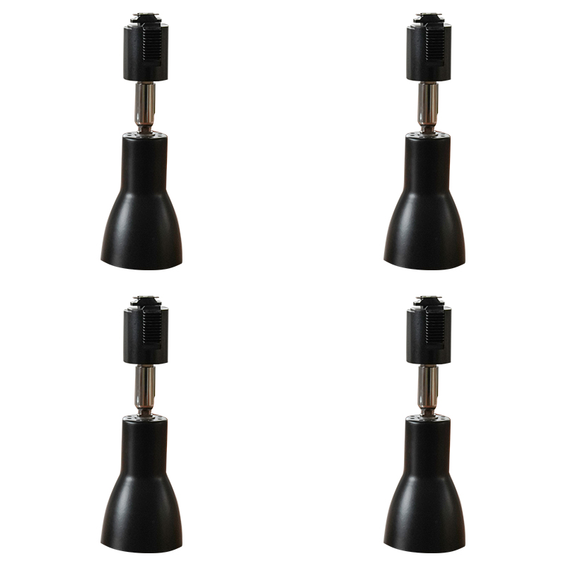 ブラック ♡スポットライト♡ 4セット ダクトレール仕様 4灯スポットライト ダクトレール LED SPOTS ブラック｜デザイン