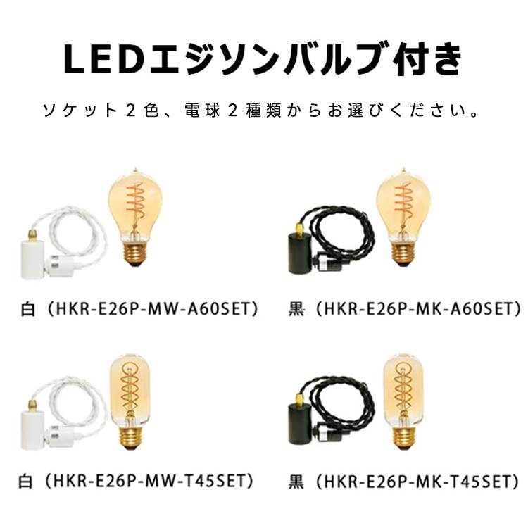 LED電球付 ダクトレール用 ペンダントライト 1灯 E26 ソケット