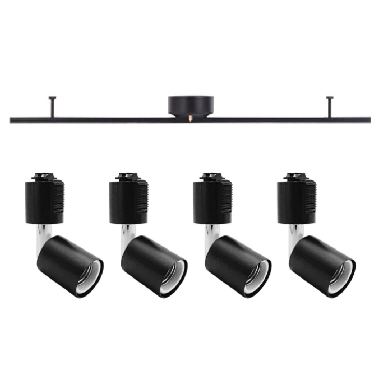 ライティングレール 1m+スポット器具4個セット ダクトレール スポット