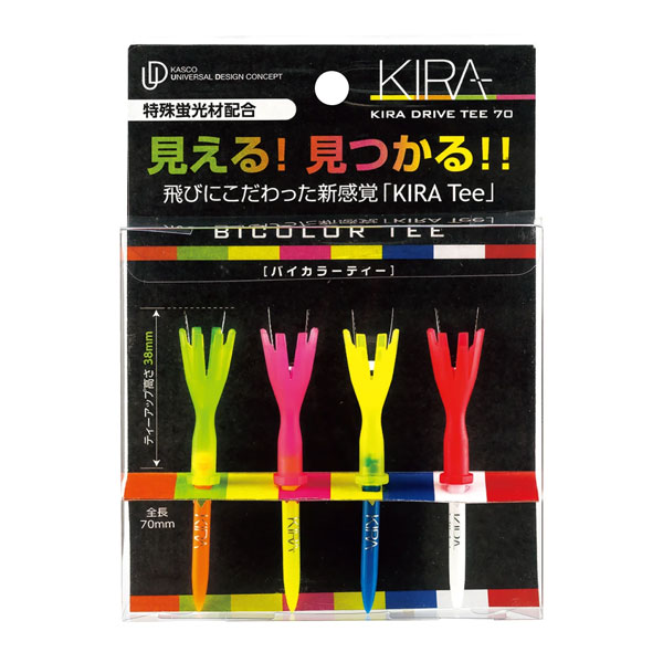(未使用･未開封品)　キャスコ(Kasco) ゴルフ ティー KIRA ドライブティー70 v1yptgt KIRA キャスコ KASCO KIRAドライブティー70 Bicolor 147883 ゴルフ