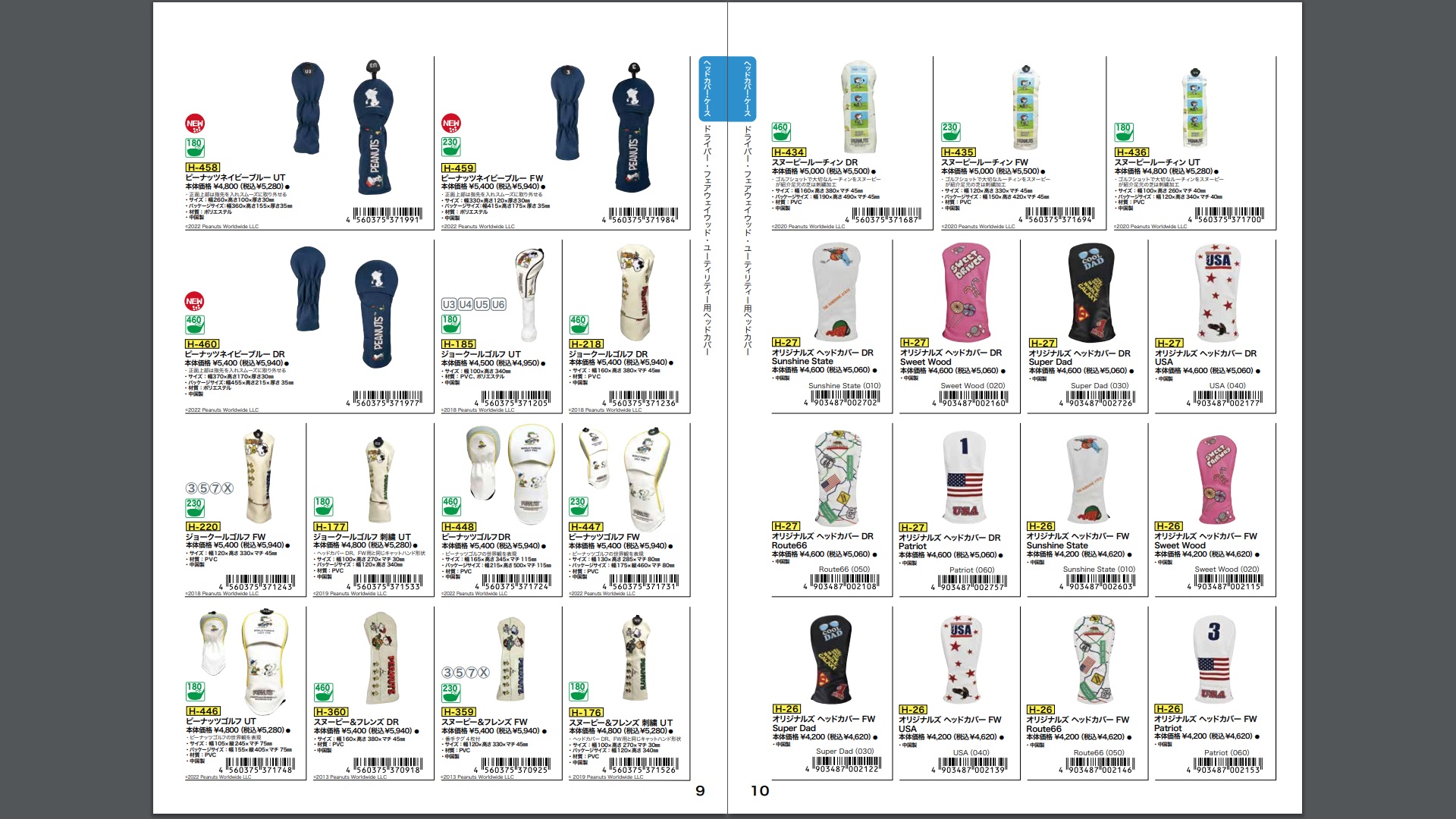 スヌーピー ルーティン DR/W1（ドライバー用） ヘッドカバー 460cc対応