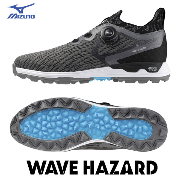 （NEW） ミズノ ウェーブハザード WG ボア メンズ スパイクレス ゴルフシューズ 51GM2370 MIZUNO WAVE HAZARD WG  BOA