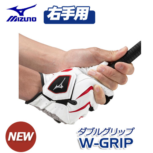 (メール便可能) （右手用）ミズノ W-GRIP ゴルフグローブ（手袋） 5MJMR401 メンズ ...