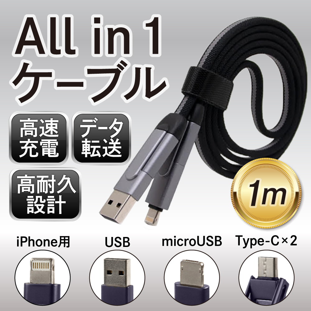 6in1ケーブル USB Type-C Lightning Micro-USB 通販