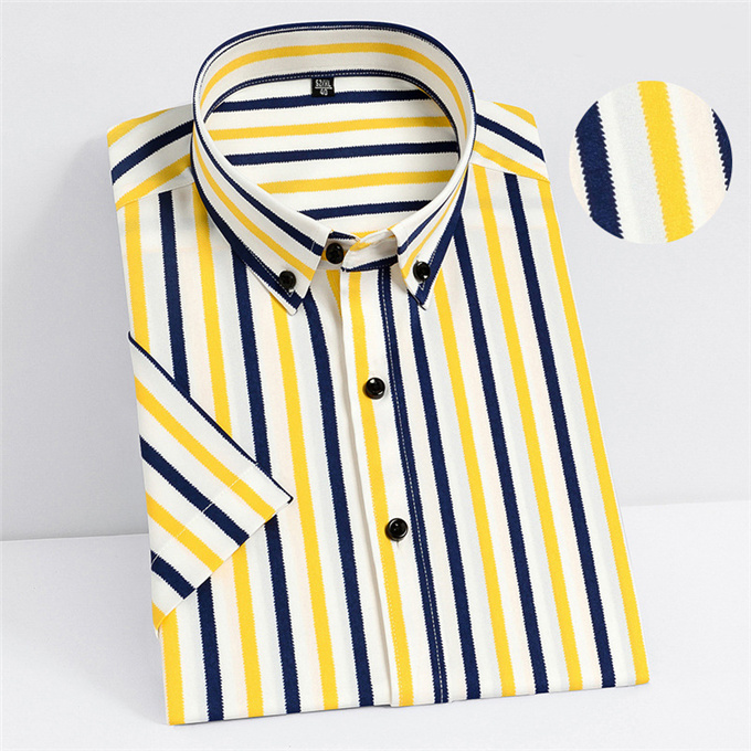 ワイシャツ 半袖 メンズ Yシャツ ボタン スリム ストライプ カジュアル 通勤 ビジネス 大きいサイズ カッターシャツ 薄手 紳士用 シャツ 制服  :44jul21ntqcy07:Winter Fall - 通販 - Yahoo!ショッピング