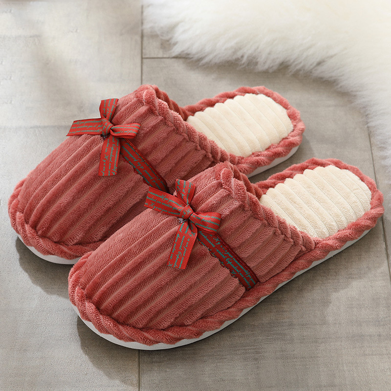 スリッパ ボアスリッパ ルームシューズ レディース 暖かい 冬用 室内履き 来客用　ペア ムートン 洗える 冷え対策 シンプル リボン 低反発 |  | 01