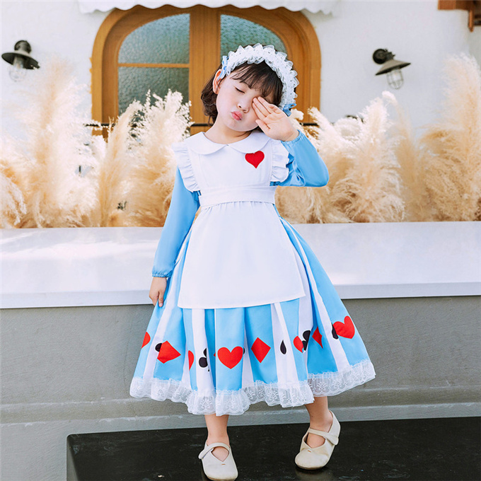 メイド コスプレ メイド服 コスチューム ハロウィン衣装 仮装 3点セット カワイイ ワンピース 子供 女の子 ドレス パーティー変装 ロリータ  :44sep21wsjfz04:Winter Fall - 通販 - Yahoo!ショッピング