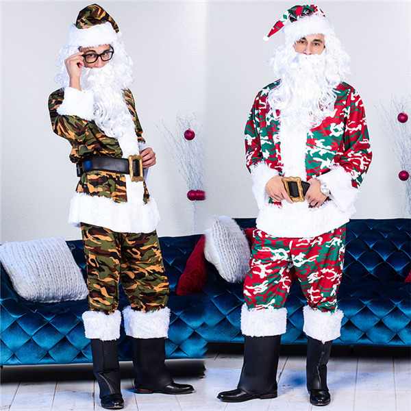 サンタ クリスマス コスプレ 5点セット メンズ用 トップス パンツ