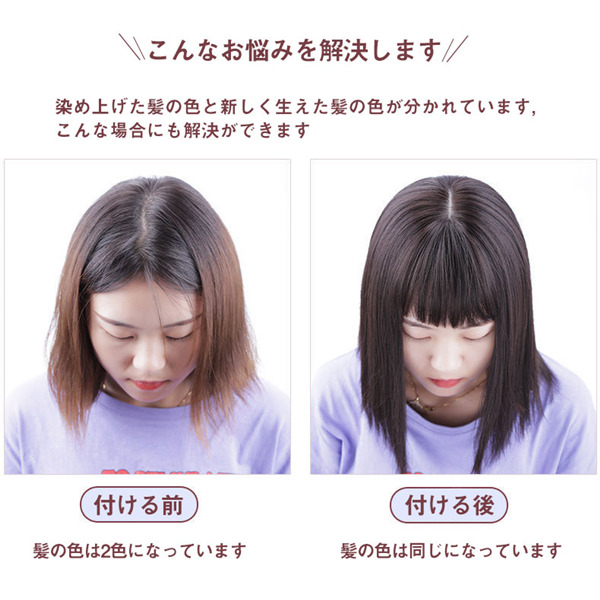 ウィッグ レディース ショート 自然 ヘアピース 薄毛 白髪隠し かつら