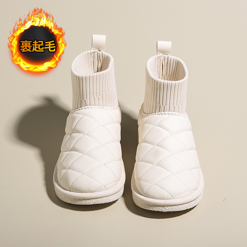 ムートンブーツ レディース ボアシューズ 菱形柄 裏ボア 裹起毛 滑り止め フラット 歩きやすい 暖かい 新作 可愛い アウトドア |  | 02