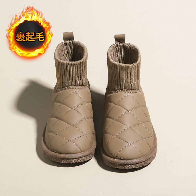 ムートンブーツ レディース ボアシューズ 菱形柄 裏ボア 裹起毛 滑り止め フラット 歩きやすい 暖かい 新作 可愛い アウトドア |  | 03