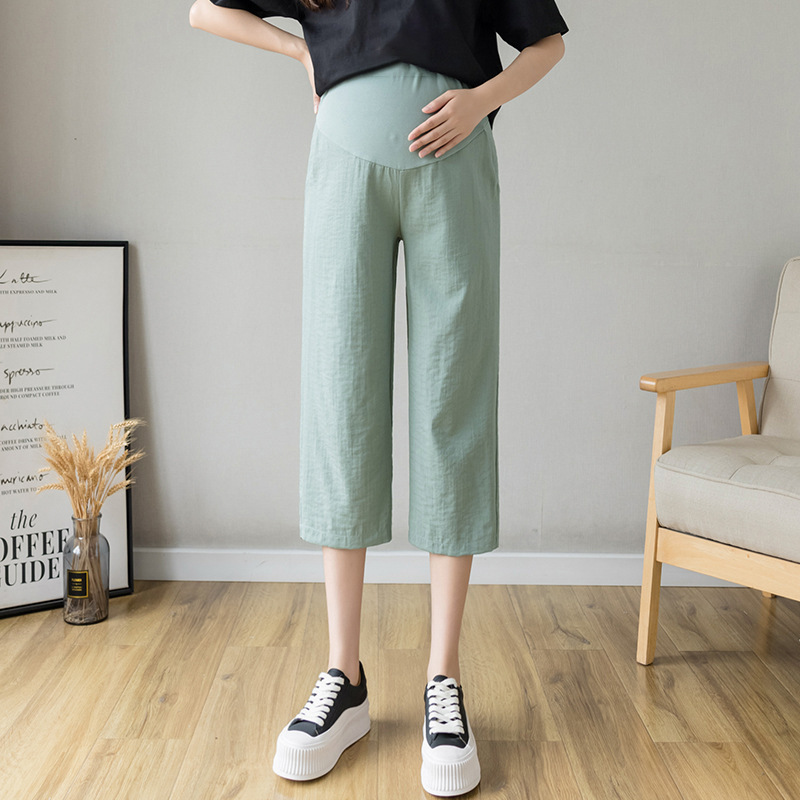 89%OFF!】【89%OFF!】マタニティパンツ ワイドパンツ リネンパンツ 夏 七分丈 アジャスター付き 腹包み 妊娠 妊婦 ストレッチ 産前  産後 ゆったり 春秋 ボトムス パンツ 、デニム