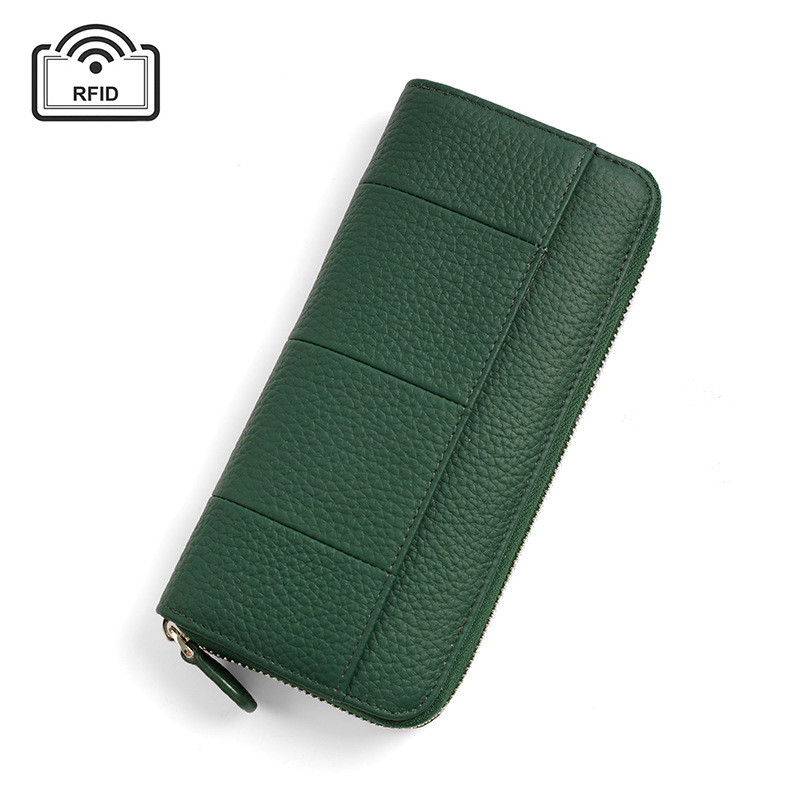 長財布 レディース 財布 じゃばら 本革 小銭入れ コインスルー カード入れ スキミング防止 大容量 ラウンドファスナー 上質牛革 多機能 緑 |  | 05