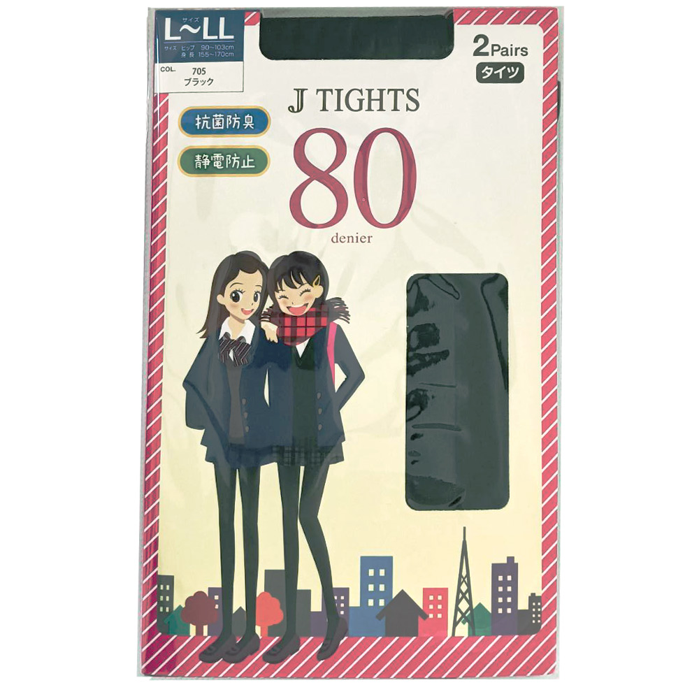2足組 タイツ サポートタイプ Jタイツ 80 110 デニールS-M・ M-L
