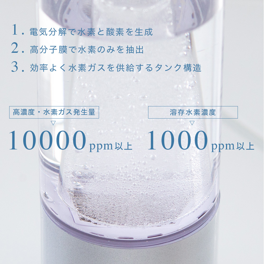 ホンモノの水素商品】水素吸入器 水素水生成器 携帯 ダブル水素ボトル