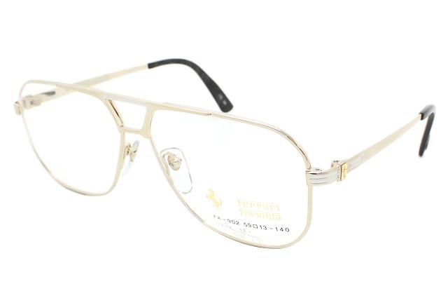 フェラーリ メガネフレーム 伊達メガネ フレーム Ferrari 伊達 眼鏡 FA902 1 59 フェラーエンブレム 18K使用 メンズ ファッションメガネ ハイブランド Ferrari（フェラーリ） フレーム ブランド 伊達 度付き 度入り メガネ