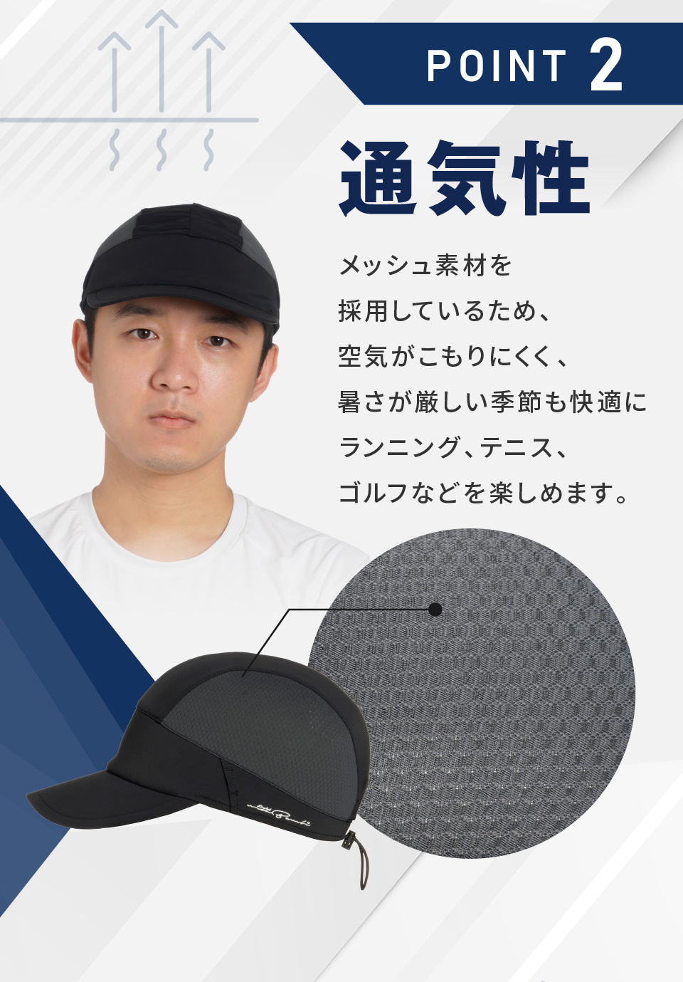 キャップ ランニングキャップ メンズ レディース 深め つば長 夏 白 スポーツキャップ 帽子 ジョギング メッシュ マラソン テニス 釣り  アウトドア 陸上