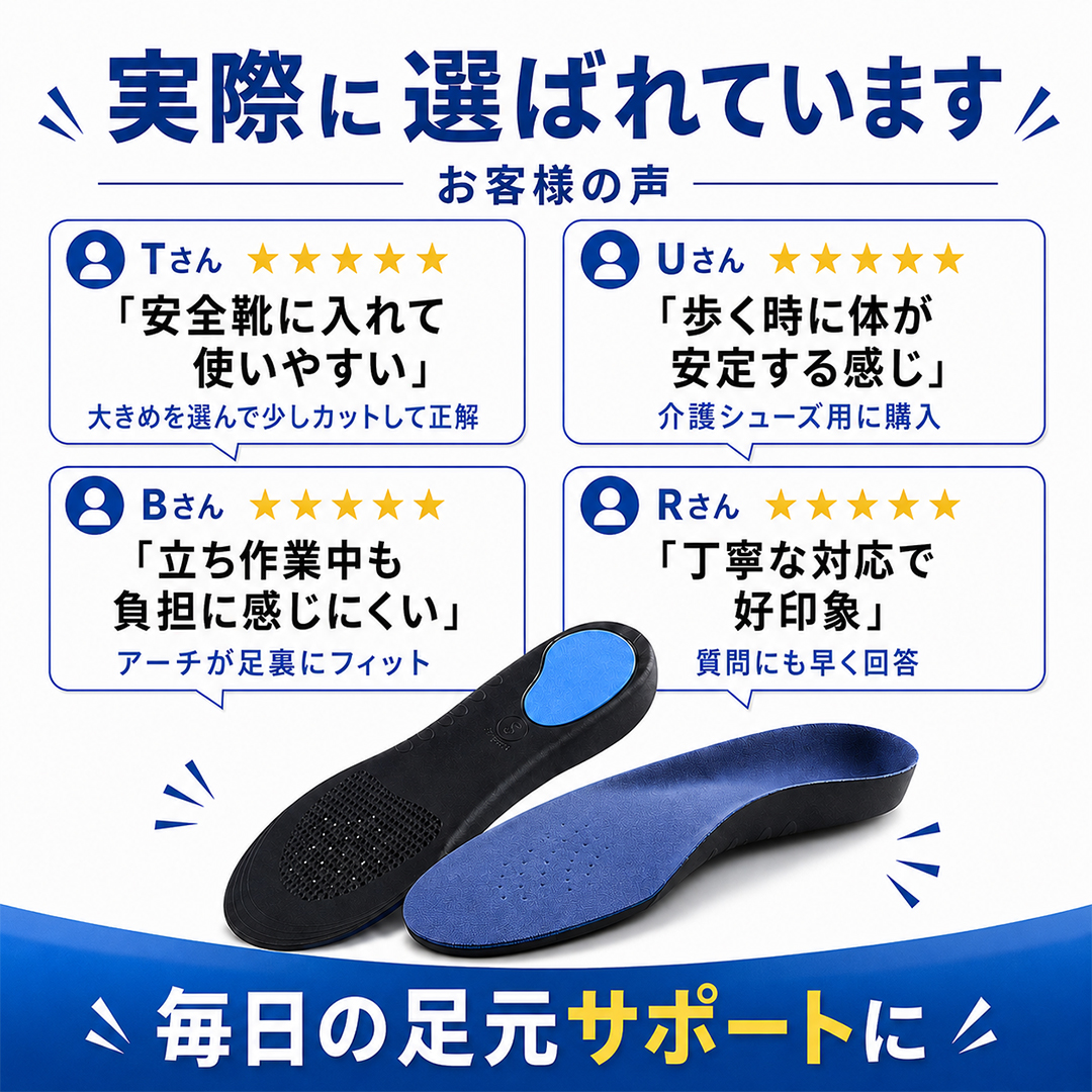 withBambi インソール アーチサポート 偏平足 土踏まず 衝撃吸収 立体