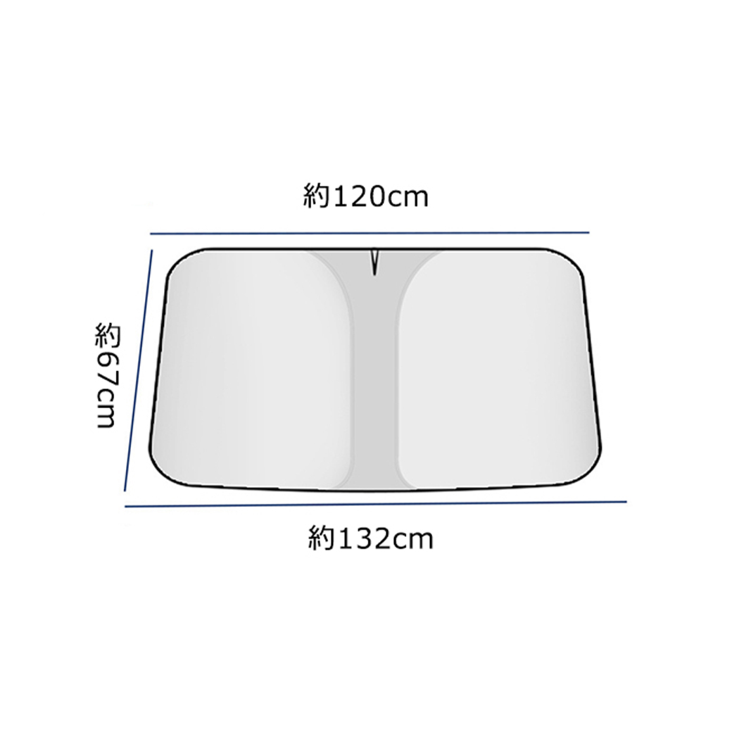 サンシェード 車 車用 おしゃれ フロント サイズ適合 遮光 遮熱 軽 フロントガラス 軽自動車 車用 折りたたみ 日除け 暑さ対策 収納便利｜withbambistore｜02