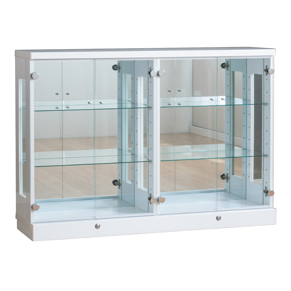 コレクションケース 120 ワイド 大型 幅広 シンプル ガラスケース 鍵付き ガラス棚 コレクションボード ディスプレイ棚 アトラスベーシック｜withplan｜02