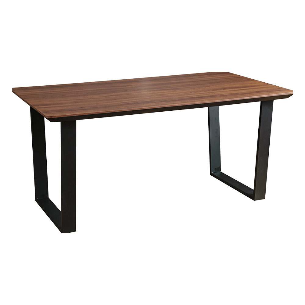 ダイニングテーブル 単品 4人掛 メラミン 幅150cm 木目調 ブラック脚