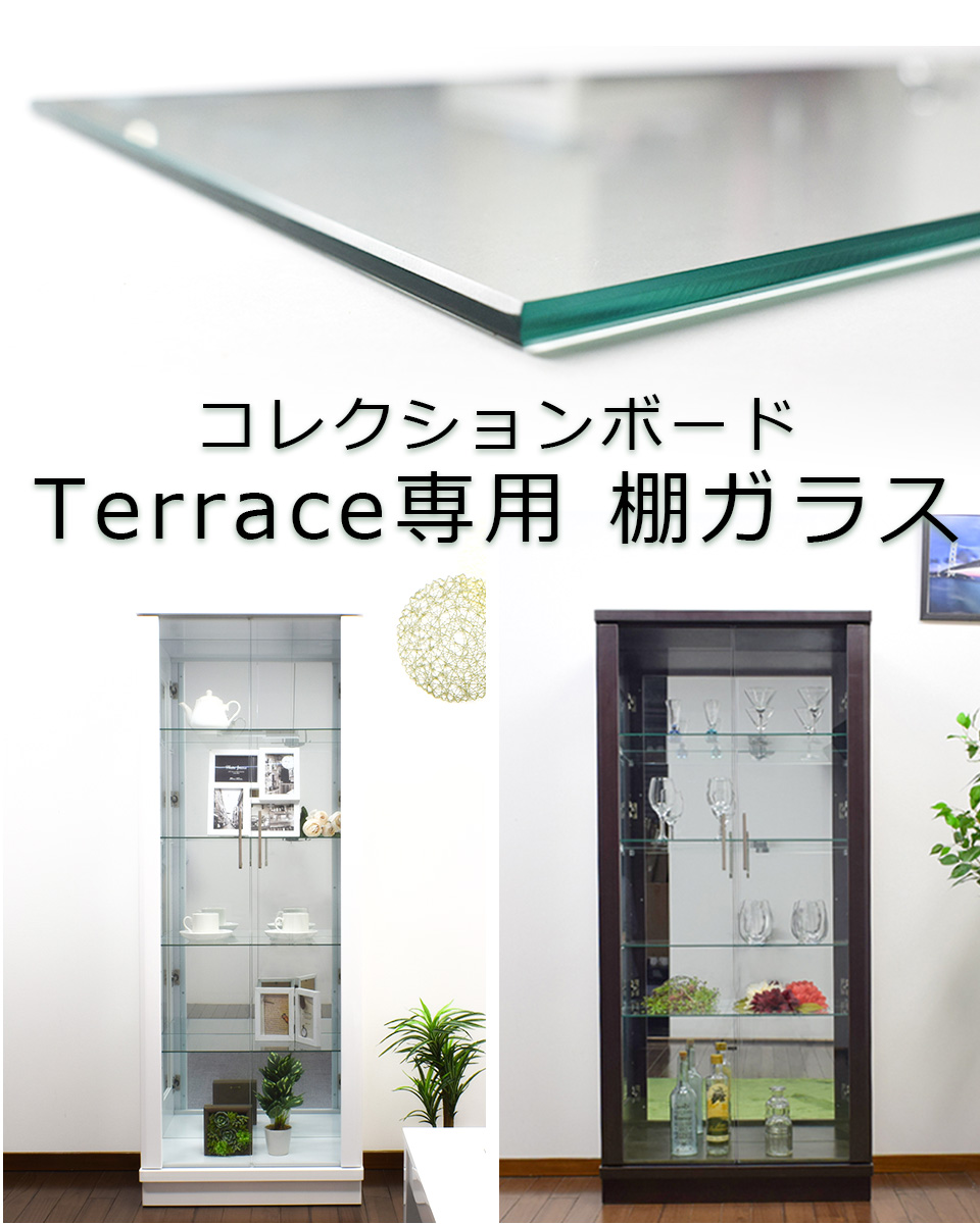 Terrace テラス シリーズ専用コレクション棚ガラス