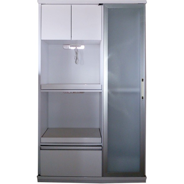 食器棚 完成品 スライド扉 幅105cm オープン ダイニングボード カップ