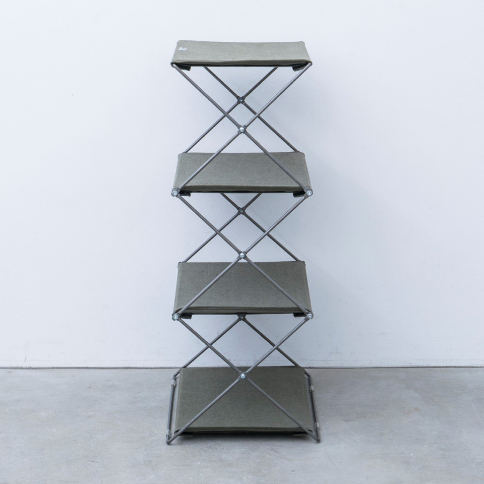 オープンラック ワゴン スチール アイアン 布 持ち運び アウトドア 幅