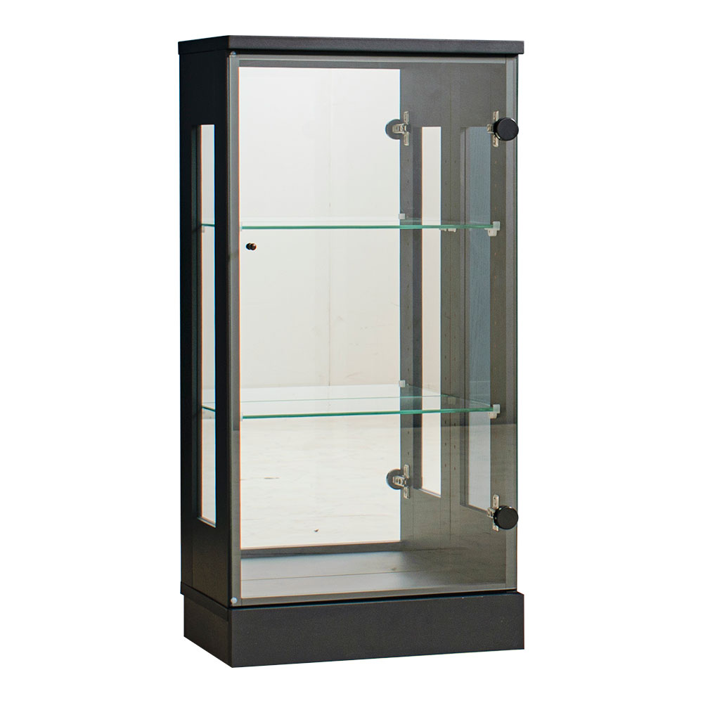 【おすすめ品】アンティーク風 ガラス コレクションケース ショーケース  ダウンライト付 W82×D40×H159cm With Plan（ウィズプラン） コレクションケース LED ダウンライト