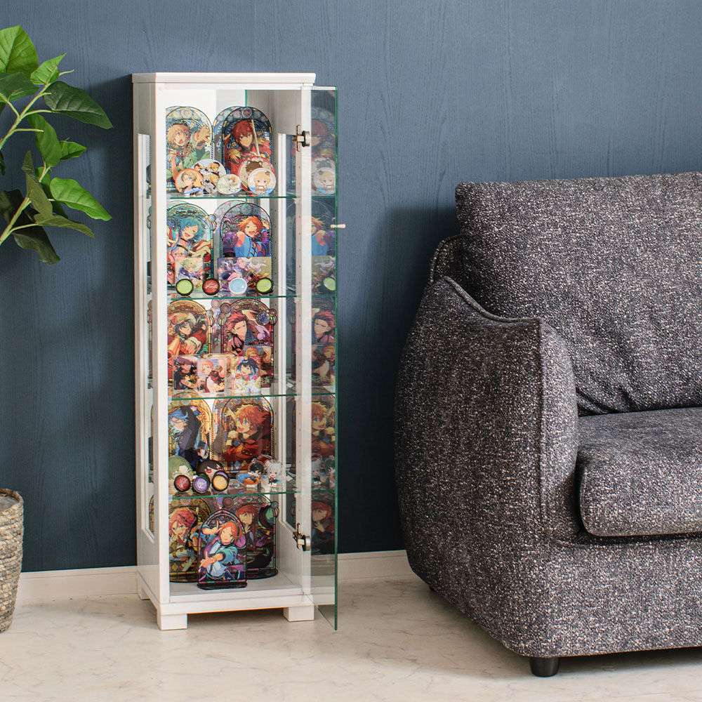 コレクションケース コレクションラック ディスプレイケース フィギュアケース ガラスケース パステルカラー スリム リリィ30 ウィズプラン | With Plan | 05