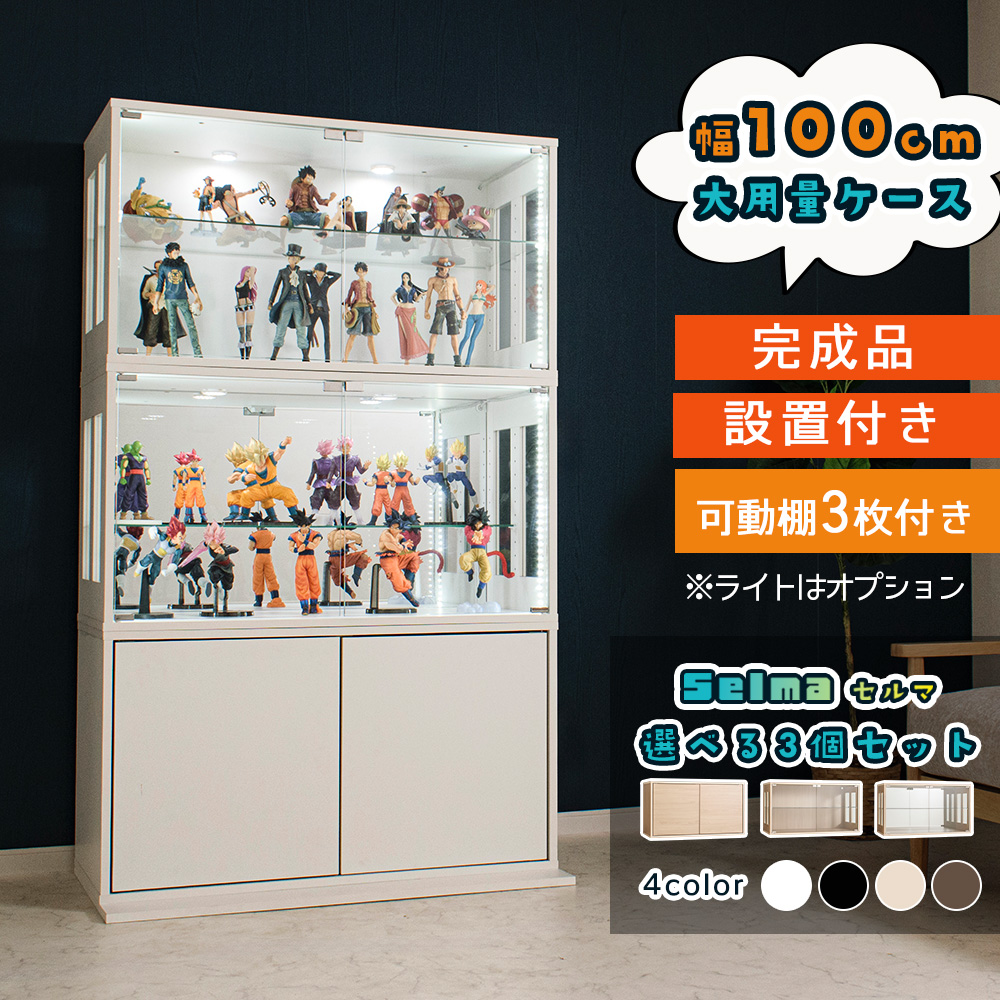 With Plan（ウィズプラン） コレクションケース 幅100cm 3点セット