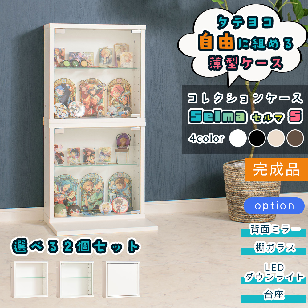 With Plan（ウィズプラン） コレクションケース 薄型 幅42cm スリム2個