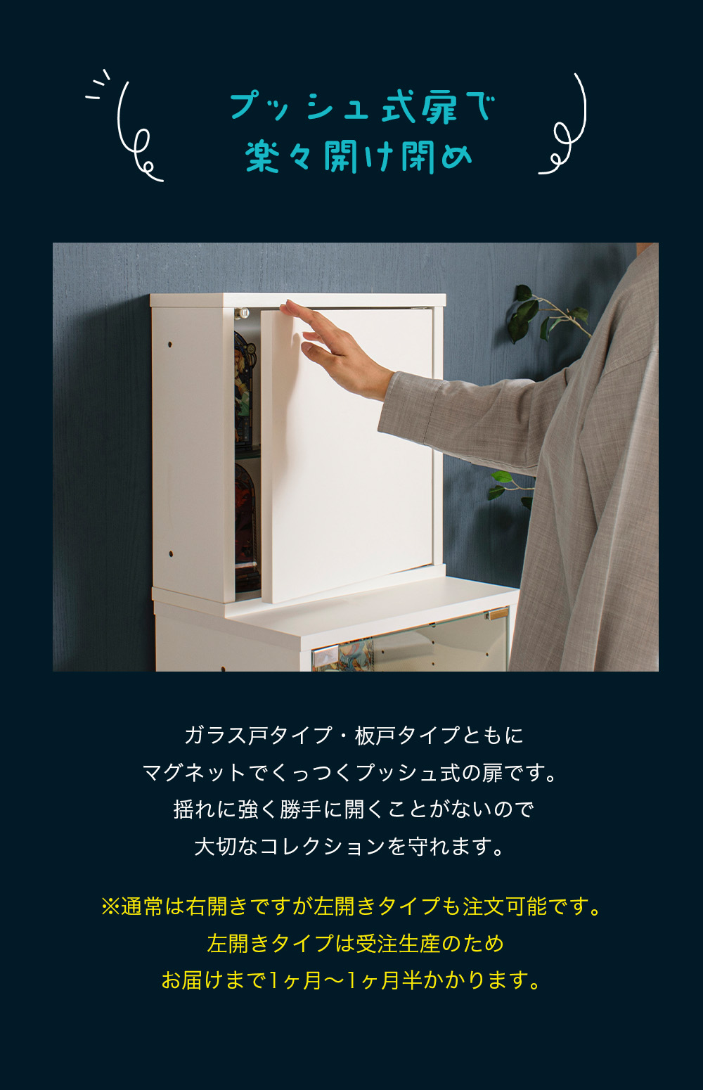 With Plan（ウィズプラン） コレクションケース 薄型 幅42cm スリム4個
