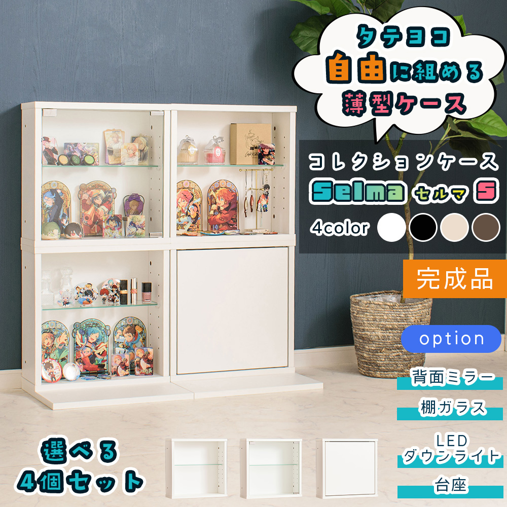 With Plan（ウィズプラン） コレクションケース 薄型 幅42cm スリム4個