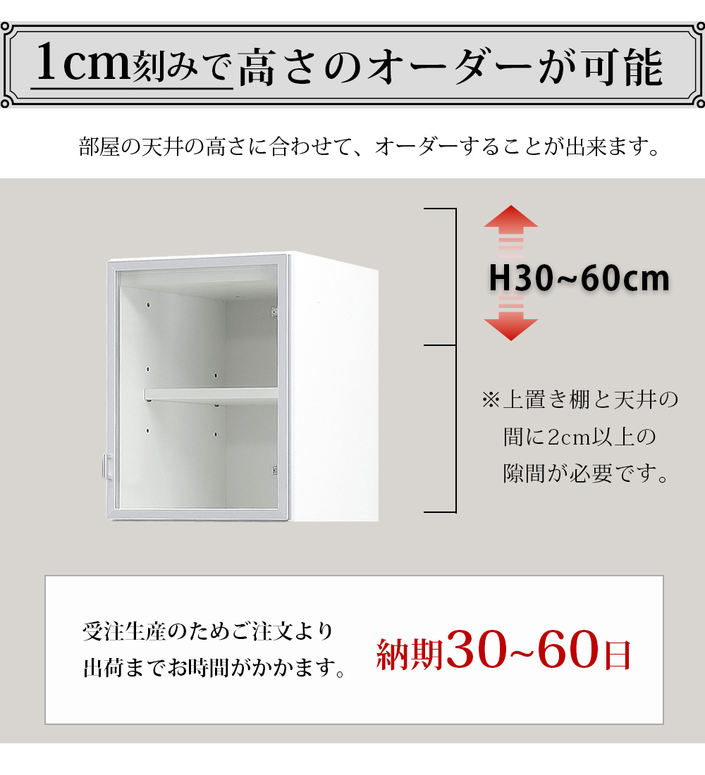 高級 コレクションボード 上置き 壁面収納  ガラスケース キュリオケース