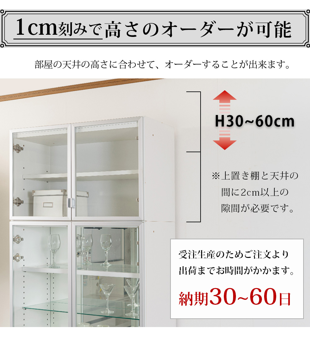 高級 コレクションボード 上置き 壁面収納  ガラスケース キュリオケース