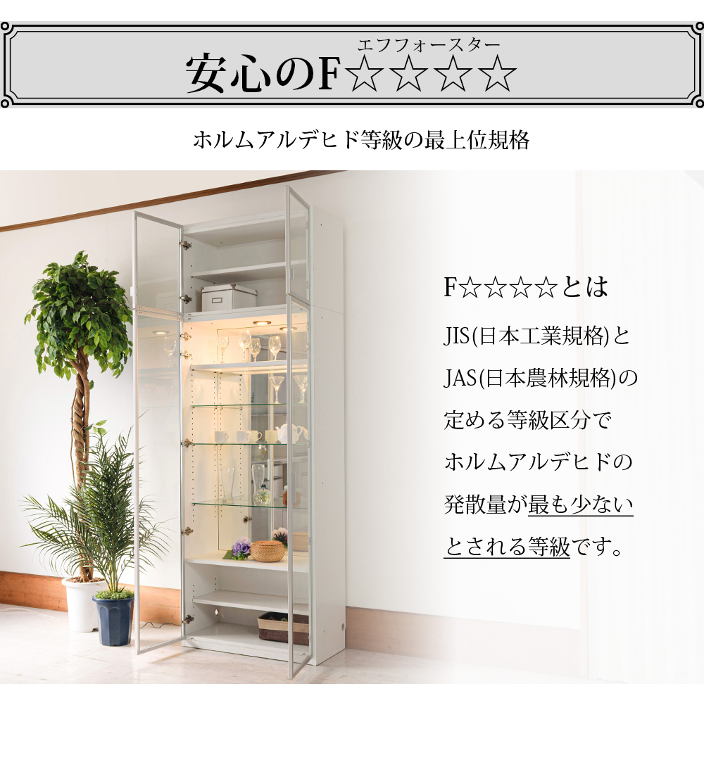 高級 コレクションボード 上置き 壁面収納 ガラスキャビネット ガラスケース