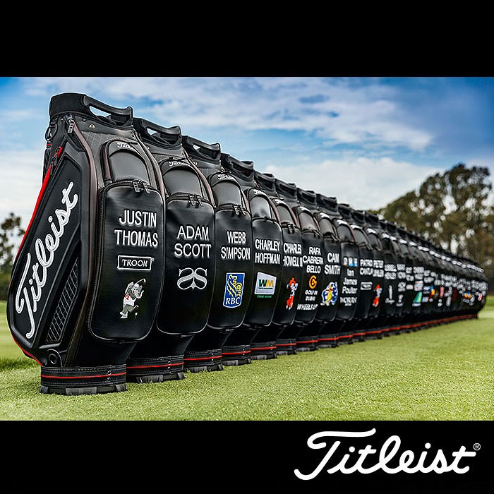 タイトリスト　キャディバッグ　アスリートモデル　エナメルモデル　9.5インチ Titleist タイトリスト 9.5型☆中古☆3点式 エナメル アスリート