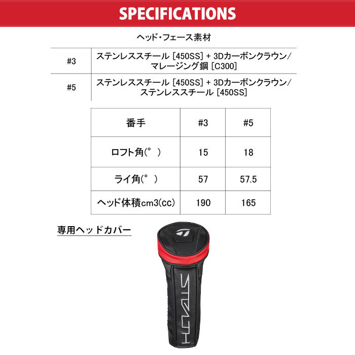 左用 テーラーメイド STEALTH フェアウェイウッド TENSEI RED TM50 