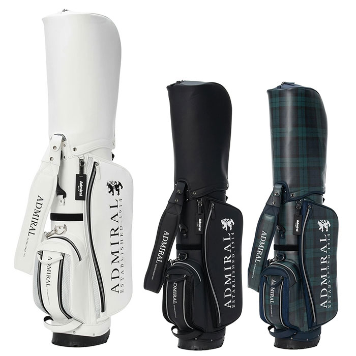 ADMRIAL ブラック キャディバッグ admg6ac4 UK Classic Stand Caddy Bag ADMG6AC4 – ADMIRAL
