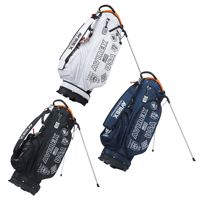 アヴィレックス AVIREX キャディバッグ 9インチ ゴルフバック AVIREX アヴィレックス ゴルフ AVXBB1-27C セルフスタンドケース