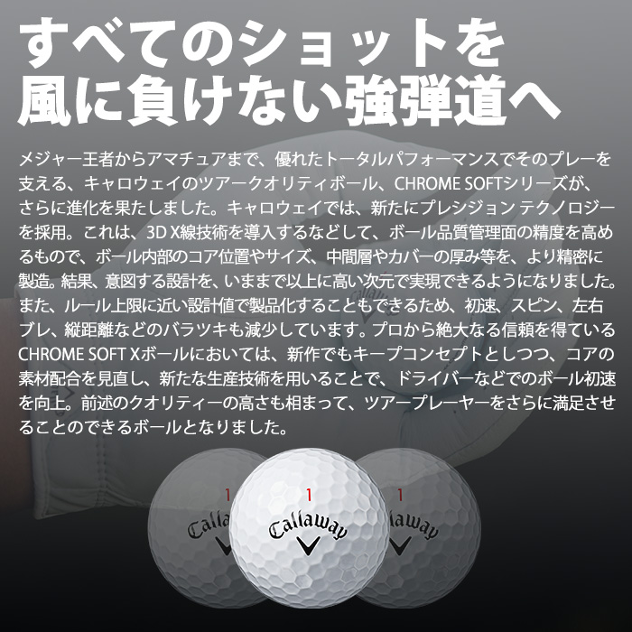 Callaway キャロウェイ 2022 CHROME SOFT X ボール 1ダース 12球