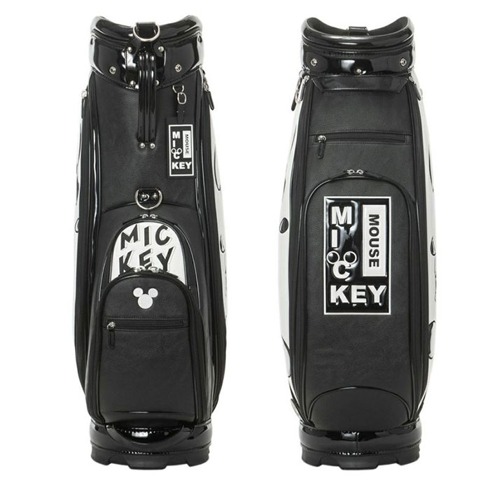 【美品】  キャディバッグ　スタンド ディズニー キャディバッグ スタンドバッグ MONOTONE MICKEY GOLF