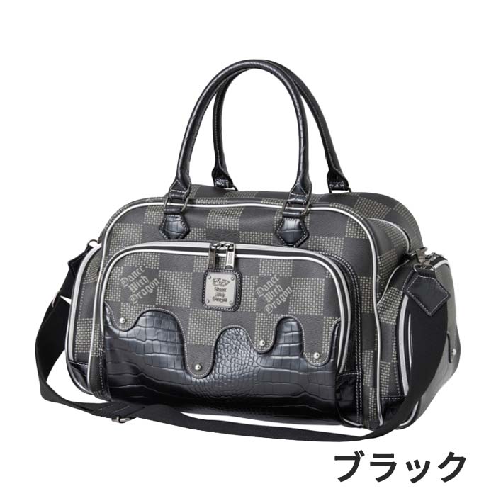 未使用品】ダンスウィズドラゴン モノグラムプリント ボストン