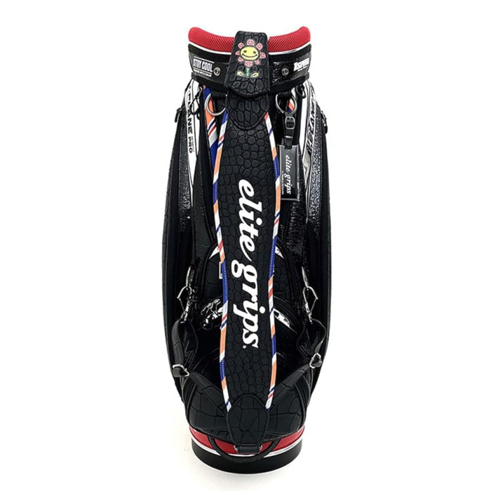 最安値❕ エリートグリップ ELITE GRIP EGCB-N-01BK ツアープロモデル クロコ ツアーキャディバッグ 10.5型 【1635461407】(59800円)