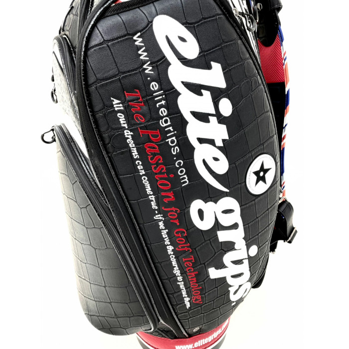 最安値❕ エリートグリップ ELITE GRIP EGCB-N-01BK ツアープロモデル クロコ ツアーキャディバッグ 10.5型 【1635461407】(59800円)