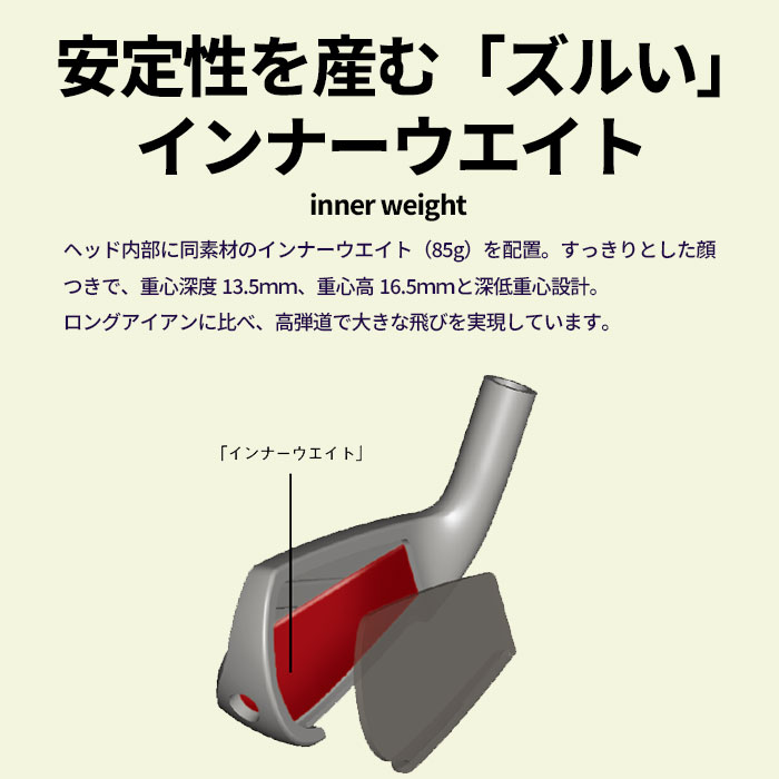 (カスタムクラブ) イオンスポーツ ジニコ EON GINNICO IRON UTILITY  LIN-Q EX For UTの画像