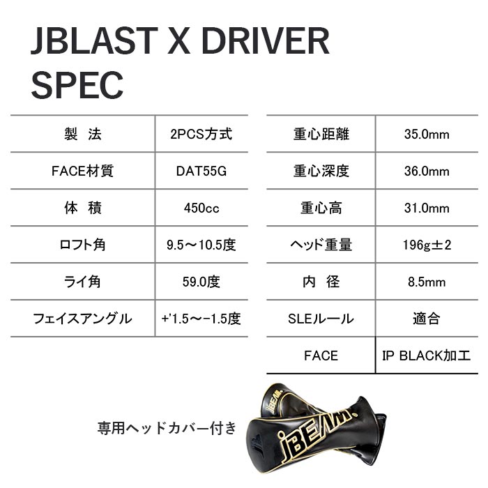 カスタムクラブ)ジェイビーム JBEAM JBLAST X DRIVER ドライバー